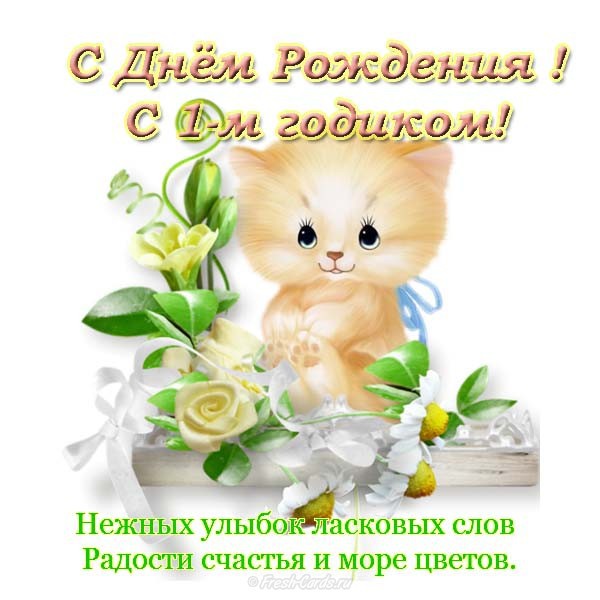 Дню, поздравление в картинках для девочки с 1 годиком